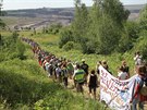 Aktivisté v Horním Jietín demonstrovali za budoucnost bez uhlí (24.6.2017)
