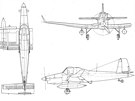 Z-37TM, výkresy ped realizací. Skutený prototyp se v drobnostech odlioval.