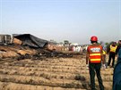 V Pákistánu se vznítila havarovaná cisterna (25. ervna 2017)