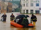 Centrem zplav v centrln sti msta byl hotel Avion.