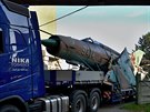 Podnikatel a leteck nadenec Petr Bl pevezl do Vratislavic sthaku MiG-21...