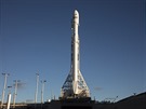 Raketa Falcon 9 pi prvním startu Iridium NEXT v lednu 2017 ze základny...