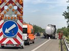 Na 55. kilometru dálnice D10 u Mladé Boleslavi se srazilo osobní auto s...