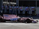 Sergio Perez ze stáje Force India bhem Velké ceny Ázerbájdánu