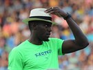 Usain Bolt pi slavnostním zahájení Zlaté tretry