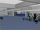 Tak by mlo vypadat fitness centrum uvnit multifunkn haly.