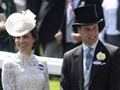 Vévodkyn Kate a princ William na dostizích (Ascot, 20. ervna 2017)