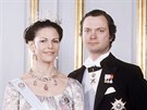 védská královna Silvia a král Carl XVI. Gustaf na snímku fotografa Reginalda...