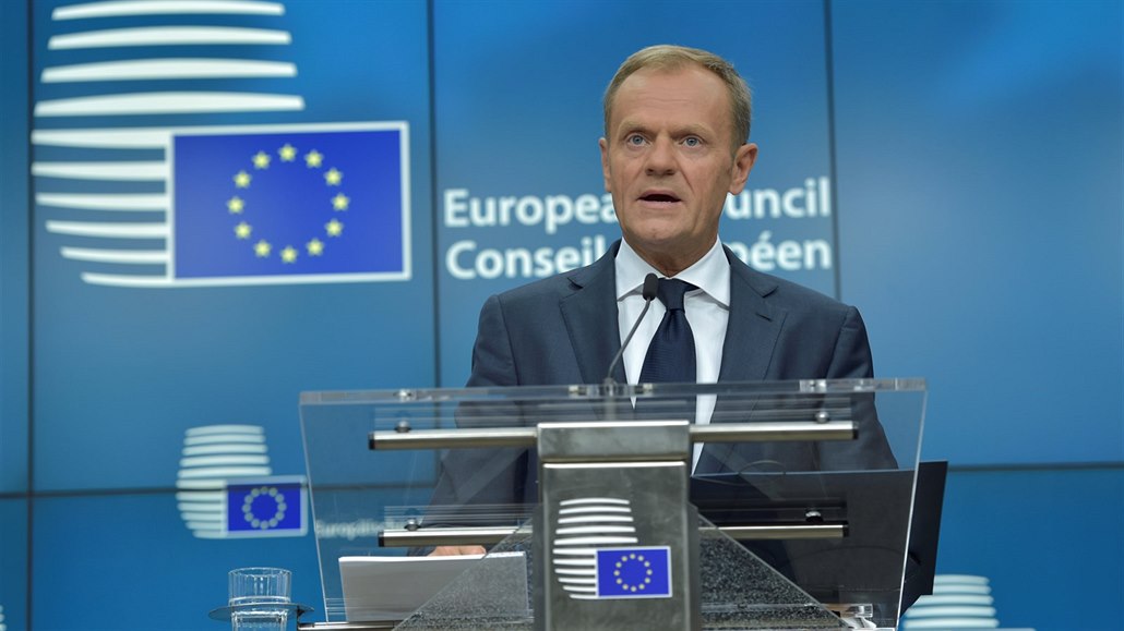 Donald Tusk na summitu Evropské unie v Bruselu (23. �ervna 2017)