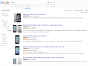 Google Nákupy - zobrazení výsledků hledání zboží