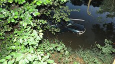 Devatenáctiletý idi vrazil do stromu, auto pak skonilo v rybníce. Jeden ze...