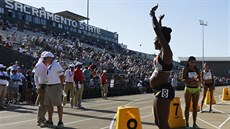 P�lka�ka Alysia Monta�ová, která je v pátém m�síci t�hotenství, na americkém...