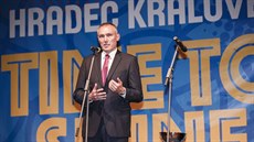 Kamil Novák hovoří při zahájení ženského Eurobasketu v Hradci Králové a Praze.