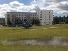Dodávka srazila ve Zbraslavi dít. Letl pro nj vrtulník (30.6.2017).