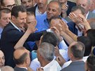 Syrský prezident Baár Asad v Hamá (25. ervna 2017)