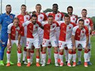 Slávistická sestava ped zápasem s Krasnodarem.