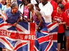 Britský atlet Mo Farah po vítzném závodu na 3000m na mítinku Diamantové ligy v...