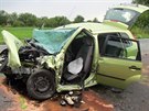 P�i sr�ce dvou automobil� na Hodon�nsku zem�eli v ned�li odpoledne �ty�i lid�....