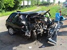 P�i sr�ce dvou automobil� na Hodon�nsku zem�eli v ned�li odpoledne �ty�i lid�....