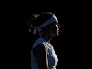 V AKCI. Lucie afáová v zápasu prvního kola Wimbledonu proti Oceane Dodinové.