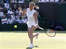 Tenistka Petra Kvitová v utkání proti Ameriance Madison Brengleové.