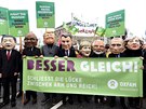 Protest proti chystanému summitu G20 v Hamburku. (7. ervence 2017)