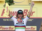 Peter Sagan slaví vítzství ve tetí etap Tour de France i s motokrosovými...
