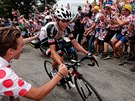 Warren Barguil bhem deváté etapy Tour de France.