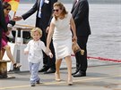 Manelka Sophie a syn Hadrien kanadského premiéra Justina Trudeaua po projíce...