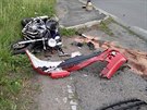 Na silnici z Tachova na Oldřichov se srazilo osobní auto s motocyklem. Zranění...