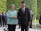 Nmecká kancléka Angela Merkelová a ínský prezident Si in-pching (Berlín, 5....