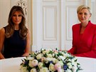 Ve Varav se setkaly i první dámy USA a Polska - vlevo Melania Trumpová,...