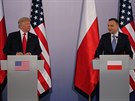 Americký prezident Donald Trump a polský prezident Andrzej Duda na spolené...