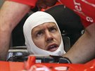 Sebastian Vettel z Ferrari bhem tréninku na Velkou cenu Rakouska