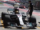 Lewis Hamilton bhem tréninku na Velkou cenu Rakouska