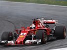 Sebastian Vettel bhem kvalifikace na Velkou cenu Rakouska.