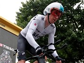 Geraint Thomas na startu vodn asovky Tour.