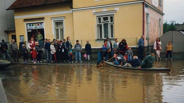 Povodeň v roce 1997 v Ústí nad Orlicí.