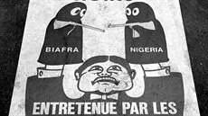 Dobový plakát za konec války v Biafe (1969)