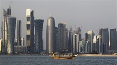 Pohled na finanní tvr msta Dauhá v Kataru. (2011)