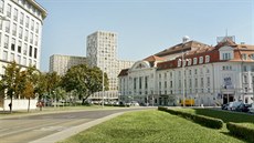 Vizualizace plánované výstavby vedle Vídeského koncertního domu (projekt Am...