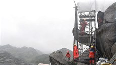 Opravy v�hlasné skály v oblasti Rogaland na jihu Norska.