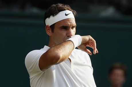 Roger Federer ve Wimbledonu 2017.