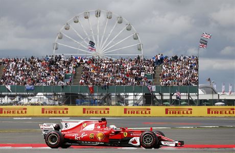 Sebastian Vettel bhem Velké ceny Británie