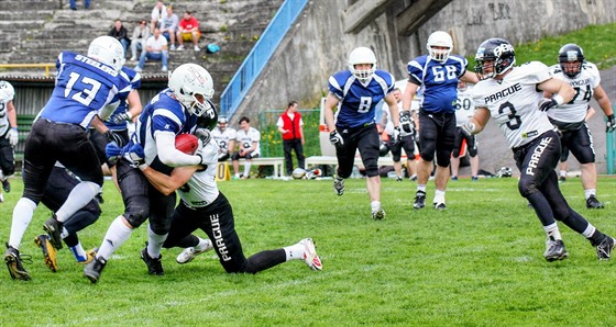 Utkání mezi Prague Black Panthers a Ostrava Steelers pineslo vyrovnaný fotbal