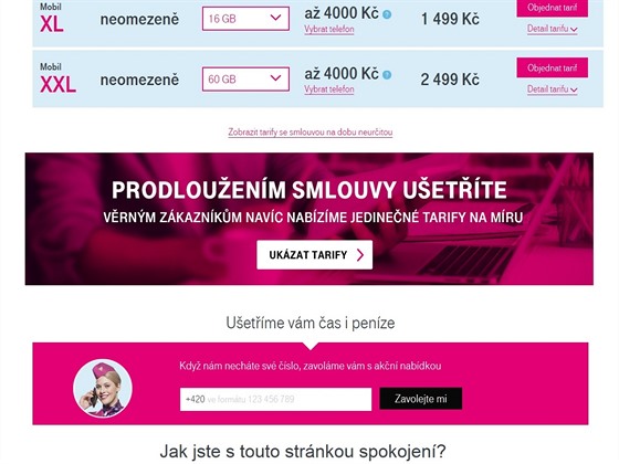 T-Mobile láká na jedinené tarify na míru