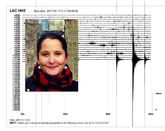 Jana Doubravová ze Seismologického oddlení Geofyzikálního ústavu Akademie vd...