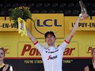 POTLESK PRO VÍTZE. Nizozemský cyklista Bauke Mollema slaví triumf v patnácté...