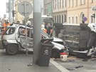 Neslyící ena v Plzni narazila do vozu mstské policie jedoucího k zásahu....