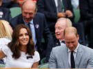 Vévodkyn Kate a princ William v publiku na finále Wimbledonu.